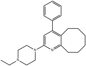 Cycloocta[b]pyridine, 2-(4-ethyl-1-piperazinyl)-5,6,7,8,9,10-hexahydro-4-phenyl-