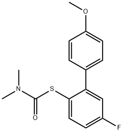 S-(5-Fluoro-4'-methoxy-[1,1'-biphenyl]-2-yl) dimethylcarbamothioate Structural