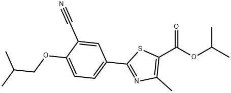 isopropyl 2-(3-cyano-4-isobutoxyphenyl)-4-methylthiazole-5-carboxylate Structural Picture