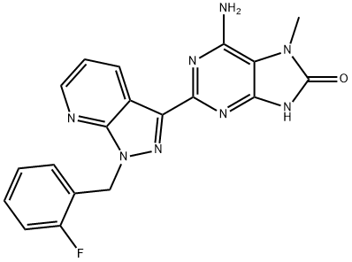 6-amino-2-(1-(2-fluorobenzyl)-1H-pyrazolo[3,4-b]pyridin-3-yl) -7-methyl-7,9-dihydro-8H-purin-8-one Structural