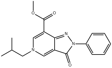 methyl 5-(2-methylpropyl)-3-oxo-2-phenyl-3,5-dihydro-2H-pyrazolo[4,3-c]pyridine-7-carboxylate Structural