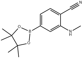 Benzonitrile, 2-(methylamino)-4-(4,4,5,5-tetramethyl-1,3,2-dioxaborolan-2-yl)- Structural