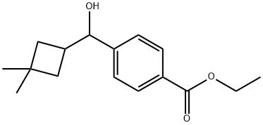ethyl 4-((3,3-dimethylcyclobutyl)(hydroxy)methyl)benzoate Structural