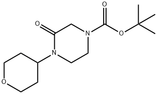 tert-butyl 4-(tetrahydro-2H-pyran-4-yl)-3-oxopiperazine-1-carboxylate Structural
