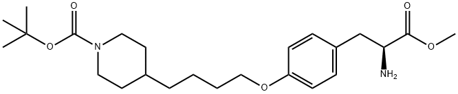 (S)-tert-butyl 4-(4-(4-(2-amino-3-methoxy-3-oxopropyl)phenoxy)butyl)piperidine-1-carboxylate