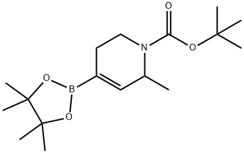 tert-butyl 2-methyl-4-(4,4,5,5-tetramethyl-1,3,2-dioxaborolan-2-yl)-5,6-dihydropyridine-1(2H)-carboxylate Structural