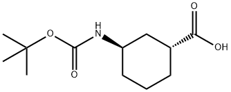 (1R,3R)-3-{[(tert-butoxy)carbonyl]amino}cyclohexane-1-carboxylic acid Structural