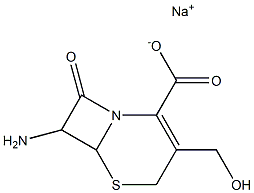 7-Amino-3-(hydroxymethyl)-8-oxo-5-thia-1-azabicyclo[4.2.0]oct-2-ene-2-carboxylic acid sodium salt Structural