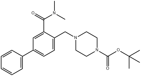 tert-butyl 4-[[2-(dimethylcarbamoyl)-4-phenylphenyl]methyl]piperazine-1-carboxylate Structural