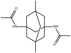 N,N'-(5,7-dimethyl adamantane-1,3-diyl) diacetamide Structural