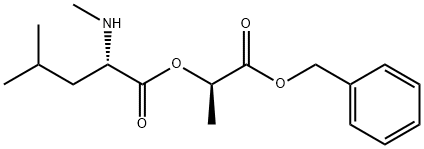L-Leucine, N-methyl-,(1R)-1-methyl-2-oxo-2-(phenylmethoxy)ethyl ester Structural