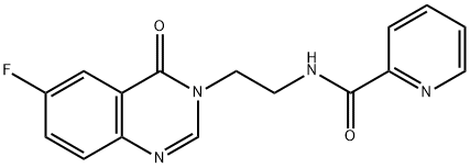 N-[2-(6-fluoro-4-oxoquinazolin-3(4H)-yl)ethyl]pyridine-2-carboxamide Structural