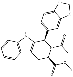 (1R,3R)-2-acetyl-1-(benzo[d][1,3]dioxol-5-yl)-2,3,4,9-tetrahydro-
1H-pyrido[3,4-b]indole-3-carboxylate