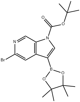 Tert-Butyl 5-Bromo-3-(4,4,5,5-Tetramethyl-1,3,2-Dioxaborolan-2-Yl)-1H-Pyrrolo[2,3-C]Pyridine-1-Carboxylate Structural