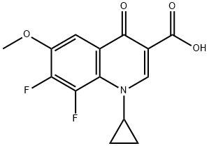 1-Cyclopropyl-7,8-difluoro-1,4-dihydro-6-methoxy-4-oxo-3-quinolinecarboxylic acid Structural