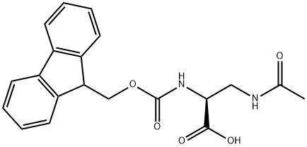 (S)-2-((((9H-Fluoren-9-yl)methoxy)carbonyl)amino)-3-acetamidopropanoic acid Structural