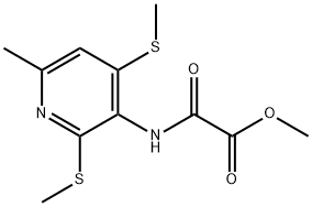 methyl 2-(6-methyl-2,4-bis(methylthio)pyridin-3-ylamino)-2-oxoacetate Structural