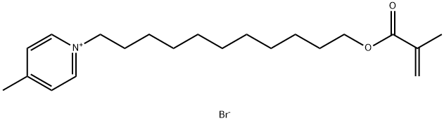 Pyridinium, 4-methyl-1-[11-[(2-methyl-1-oxo-2-propenyl)oxy]undecyl]-, bromide Structural