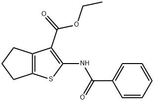 ethyl 2-benzamido-5,6-dihydro-4H-cyclopenta[b]thiophene-3-carboxylate Structural