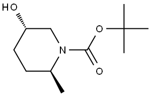 tert-butyl (2S,5S)-5-hydroxy-2-methylpiperidine-1-carboxylate Structural
