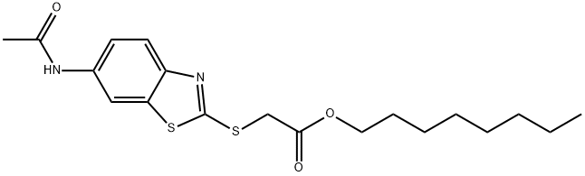 octyl 2-((6-acetamidobenzo[d]thiazol-2-yl)thio)acetate Structural