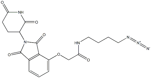 N-(4-azidobutyl)-2-((2-(2,6-dioxopiperidin-3-yl)-1,3-dioxoisoindolin-4-yl)oxy)acetamide Structural