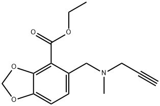 ethyl 5-((methyl(prop-2-yn-1-yl)amino)methyl)benzo[d][1,3]dioxole-4-carboxylate Structural