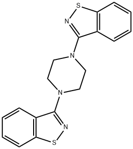 3-[4-(1,2-benzothiazol-3-yl)piperazin-1-yl]-1,2-benzothiazole Structural