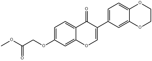 methyl 2-((3-(2,3-dihydrobenzo[b][1,4]dioxin-6-yl)-4-oxo-4H-chromen-7-yl)oxy)acetate Structural