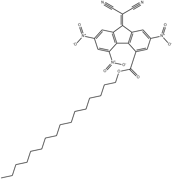 hexadecyl 9-(dicyanomethylene)-2,5,7-trinitro-9H-fluorene-4-carboxylate Structural