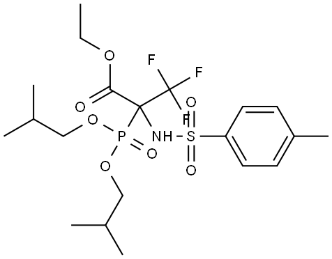 ethyl 2-(diisobutoxyphosphoryl)-3,3,3-trifluoro-2-(4-methylphenylsulfonamido)propanoate Structural