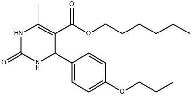 hexyl 6-methyl-2-oxo-4-(4-propoxyphenyl)-1,2,3,4-tetrahydropyrimidine-5-carboxylate Structural
