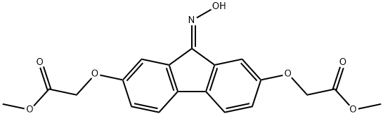dimethyl 2,2'-((9-(hydroxyimino)-9H-fluorene-2,7-diyl)bis(oxy))diacetate Structural