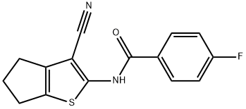 N-(3-cyano-5,6-dihydro-4H-cyclopenta[b]thiophen-2-yl)-4-fluorobenzamide Structural