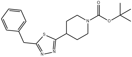 tert-butyl 4-(5-benzyl-1,3,4-thiadiazol-2-yl)piperidine-1-carboxylate Structural