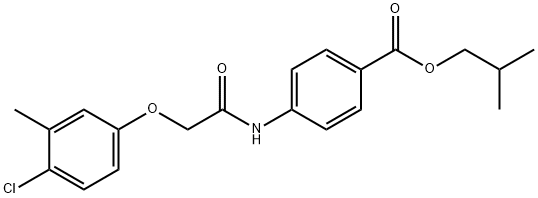 isobutyl 4-(2-(4-chloro-3-methylphenoxy)acetamido)benzoate Structural
