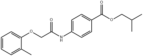 isobutyl 4-(2-(o-tolyloxy)acetamido)benzoate Structural