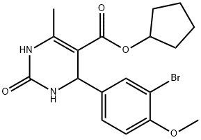cyclopentyl 4-(3-bromo-4-methoxyphenyl)-6-methyl-2-oxo-1,2,3,4-tetrahydropyrimidine-5-carboxylate Structural