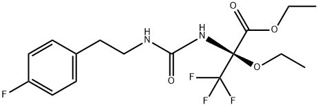 ethyl 2-ethoxy-3,3,3-trifluoro-N-{[2-(4-fluorophenyl)ethyl]carbamoyl}alaninate Structural