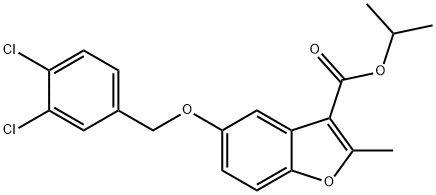 isopropyl 5-((3,4-dichlorobenzyl)oxy)-2-methylbenzofuran-3-carboxylate Structural