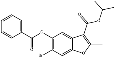 isopropyl 5-(benzoyloxy)-6-bromo-2-methylbenzofuran-3-carboxylate Structural