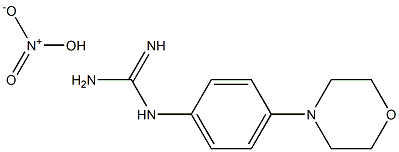 Guanidine, [4-(4-morpholinyl)phenyl]-, mononitrate Structural