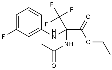 ethyl 2-acetamido-3,3,3-trifluoro-2-((3-fluorophenyl)amino)propanoate Structural