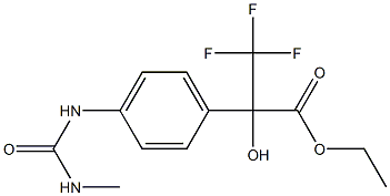 ethyl 3,3,3-trifluoro-2-hydroxy-2-(4-(3-methylureido)phenyl)propanoate Structural