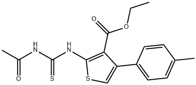 ethyl 2-(3-acetylthioureido)-4-(p-tolyl)thiophene-3-carboxylate Structural