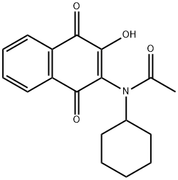 N-cyclohexyl-N-(3-hydroxy-1,4-dioxo-1,4-dihydronaphthalen-2-yl)acetamide Structural