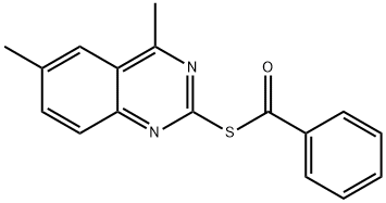 S-(4,6-dimethylquinazolin-2-yl) benzothioate Structural
