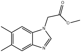 methyl 2-(5,6-dimethyl-1H-benzo[d]imidazol-1-yl)acetate Structural
