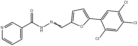 N'-{(E)-[5-(2,4,5-trichlorophenyl)furan-2-yl]methylidene}pyridine-3-carbohydrazide Structural