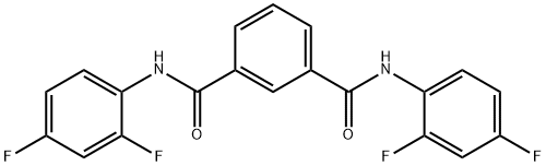 N,N'-bis(2,4-difluorophenyl)benzene-1,3-dicarboxamide Structural